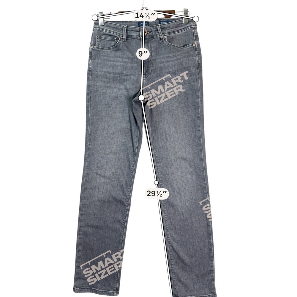 J. Jill Womens Denim High Rise Straight Leg Jeans 4 Gray Stretch Modern Classic - Picture 5 of 7